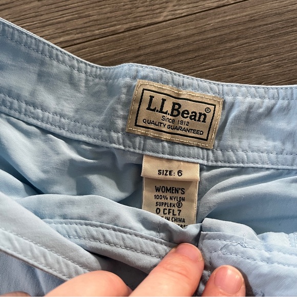 L.L. Bean Womens Light Blue Skort Wrap Zip Closure Size 6 100% Nylon - Picture 4 of 7